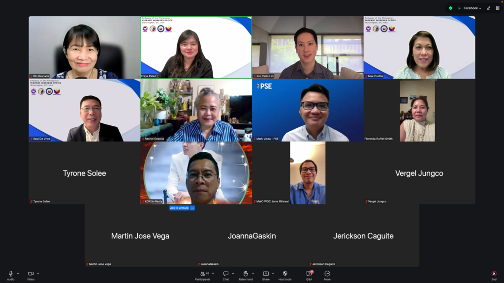 The Caribbean, participated in the webinar entitled “Abroad Ngayon, Secured Bukas: Building a Passive Income Portfolio (An OFW’s Journey).”