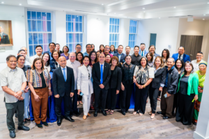 Deputy Chief of Mission Felipe F. Cariño III (center) and Minister and Consul General Zoilo A. Velasco (front, 3rd from left) warmly welcomed members of the local Filipino community during a meet-and-greet session held at the Philippine Embassy, reaffirming the Embassy’s commitment to strengthening ties with the Filipino American community and fostering meaningful people-to-people connections. The intimate gathering allowed for meaningful exchanges and a more personal introduction, especially as both officials have recently assumed their respective posts.
