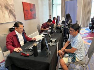 A Filipino registers for overseas voting during the field registration conducted in Atlanta, Georgia on May 9-11, 2026.