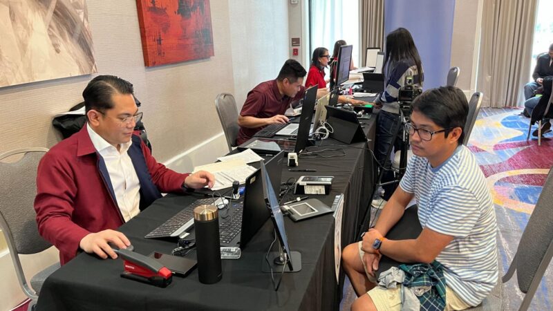 A Filipino registers for overseas voting during the field registration conducted in Atlanta, Georgia on May 9-11, 2026.