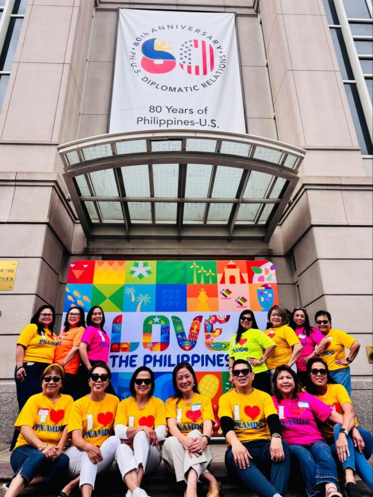 Officers and volunteers of PNAMDC are all smiles at the Philippine Embassy&rsquo;s Nurses Week picnic. The gathering is part of the Embassy&rsquo;s commemoration of 80 years of strong and enduring Philippines&ndash;United States relations. (Photo Credit - PNAMDC Facebook page)