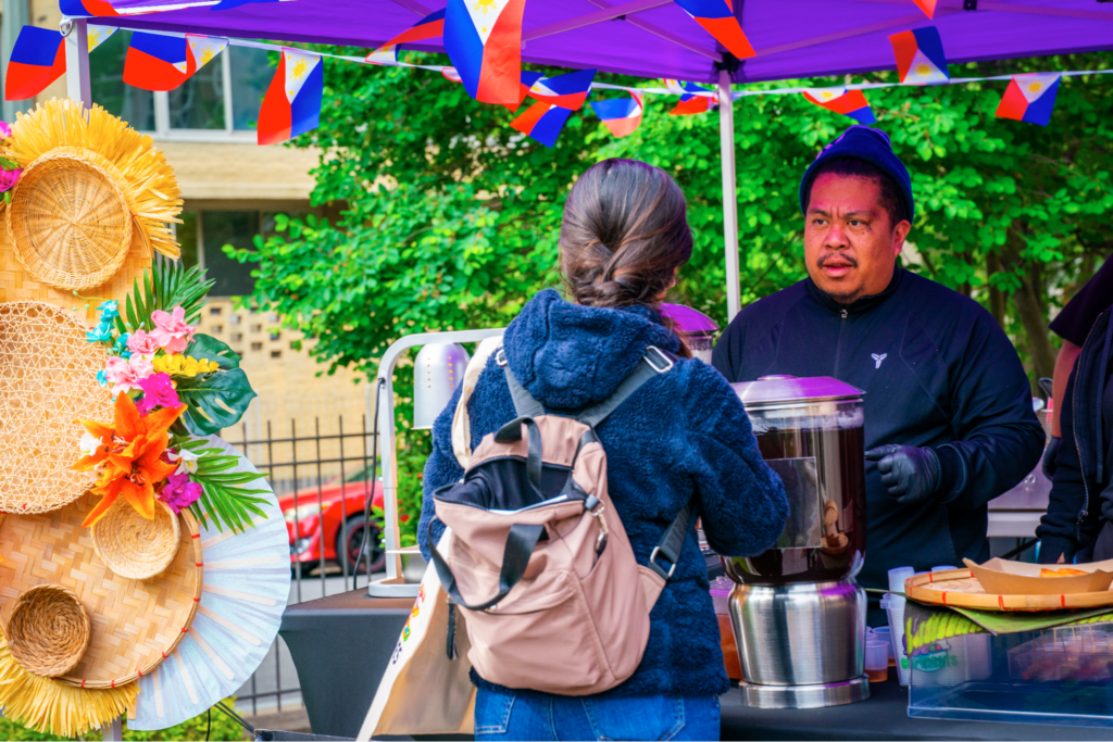 Guests indulged in Filipino flavors from Toby&rsquo;s Ice Cream, Cocoi&rsquo;s Sweets and Pastries, CHPTR Eats, and StrEat Foods by Sangkutsarang Sarap, bringing a true taste of the Philippines to every bite.