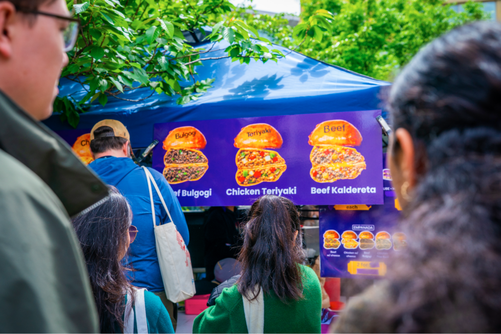 Guests indulged in Filipino flavors from Toby&rsquo;s Ice Cream, Cocoi&rsquo;s Sweets and Pastries, CHPTR Eats, and StrEat Foods by Sangkutsarang Sarap, bringing a true taste of the Philippines to every bite.