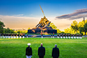 Ambassador Jose Manuel Romualdez was hosted by Mr. James Balocki, SES, Executive Director, Marine Corps Installations Command at the Marine Corps War Memorial in Arlington, Virginia for the Marine Corps Sunset Parade on June 23, 2026.