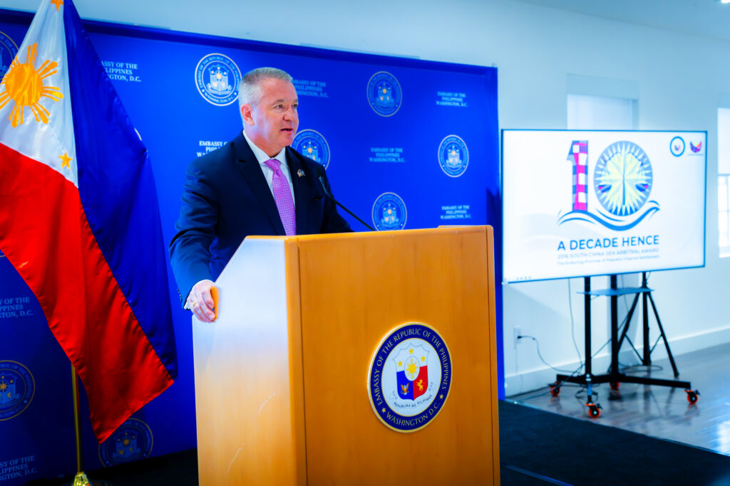 Assistant Secretary DeSombre reiterates the U.S.&rsquo;s support for the Arbitral Award during his remarks.