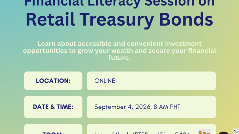 FINANCIAL LITERACY SESSION ON RETAIL TREASURY BONDS