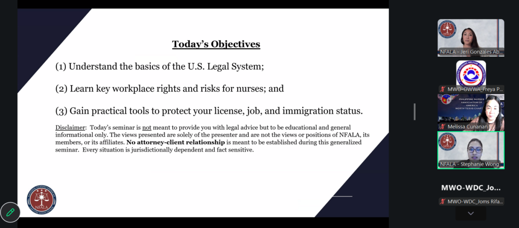 PNAA and NFALA speakers share practical guidance on the U.S. healthcare system, immigration and labor policies, and available support networks to help participants transition successfully to life and work in the United States.