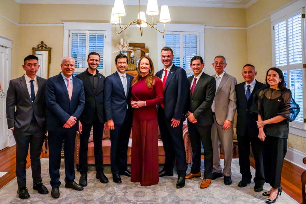 USDA Secretary Rollins (center) and Under Secretary Lindberg (fourth from right) pose with Awardees of the &ldquo;Inaugural Global Friends of American Agriculture &ndash; Trade Excellence Awards&rdquo; from (left to right) Vietnam, Ecuador, United Arab Emirates, Australia, Mexico, Malaysia, Indonesia and The Philippines (photo credit: USDA)