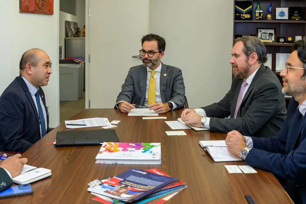 DCM Cari&ntilde;o discusses the Philippine contribution to SECURE-Haiti with officials from OAS, led by Mr. Marques. (Photo credit: OAS)