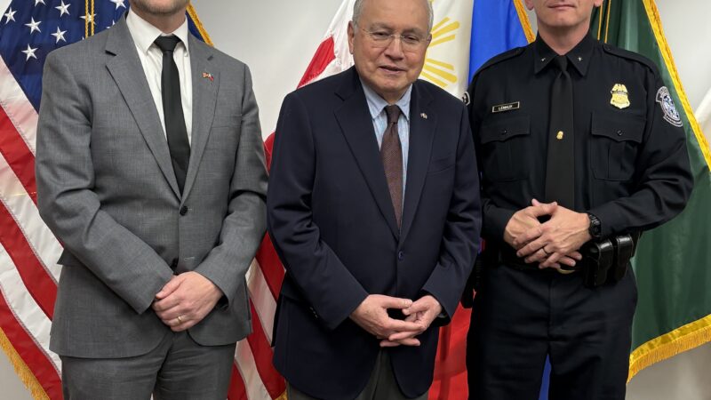 Ambassador Jose Manuel G. Romualdez met on Friday with Customs and Border Protection (CBP) officials, Acting Deputy Assistant Commissioner Aaron Mitchel (left) and Deputy Executive Director Timothy Lemaux (right) to reaffirm the Philippines&rsquo; and the United States&rsquo; shared commitment to combating child sexual exploitation. The meeting explored mechanisms to address the reported apprehension of seafarers and advanced concrete actions in protecting children from perpetrators.