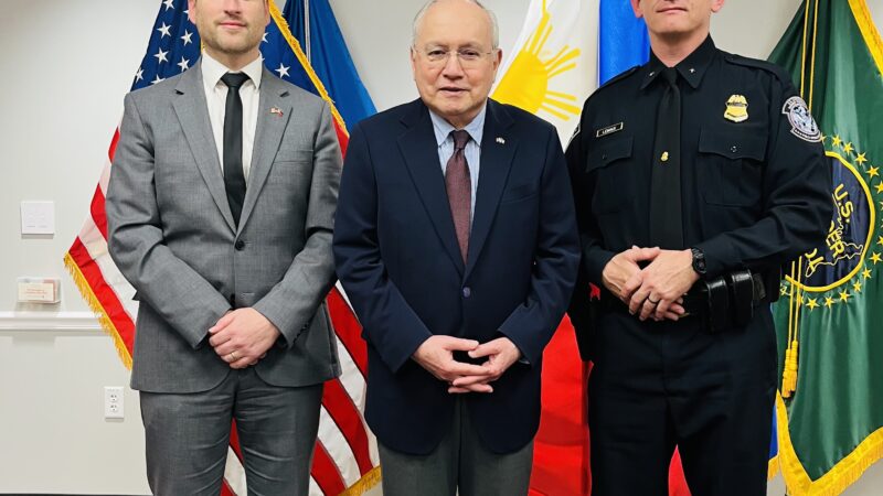 Ambassador Jose Manuel G. Romualdez met on Friday with Customs and Border Protection (CBP) officials, Acting Deputy Assistant Commissioner Aaron Mitchel (left) and Deputy Executive Director Timothy Lemaux (right) to reaffirm the Philippines’ and the United States’ shared commitment to combating child sexual exploitation. The meeting explored mechanisms to address the reported apprehension of seafarers and advanced concrete actions in protecting children from perpetrators.