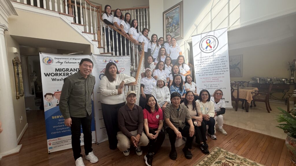 Nineteen (19) OFPS members pose with Chef Evelyn Bunoan and husband, Oscar, and officers of MWO-OWWA and FACC during the cooking class on October 25, 2026.