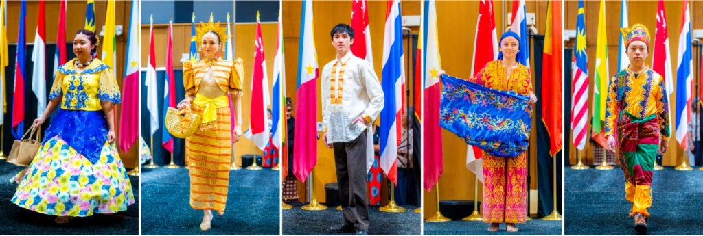 Philippine models showcase the country&rsquo;s diverse fashion traditions during ASEAN Culture Day 2026, featuring the Maria Clara, the butterfly-sleeved Terno, the Barong Tagalog, and traditional Maranao and Tausug attire.