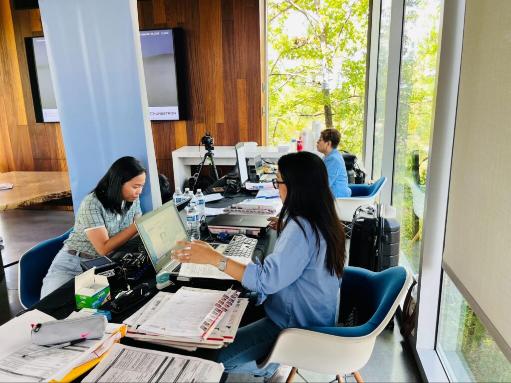 Embassy consular team members process passport applications during the outreach to Raleigh-Durham on 19-20 September 2026.